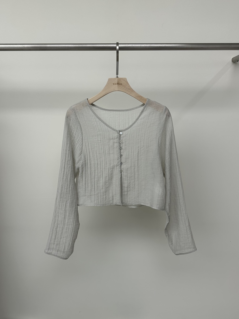 NOPSIS韓國㊣直郵東大門代購女裝新品25春夏襯衫蕾絲衫開衫NOPSIS襯衫/蕾絲衫