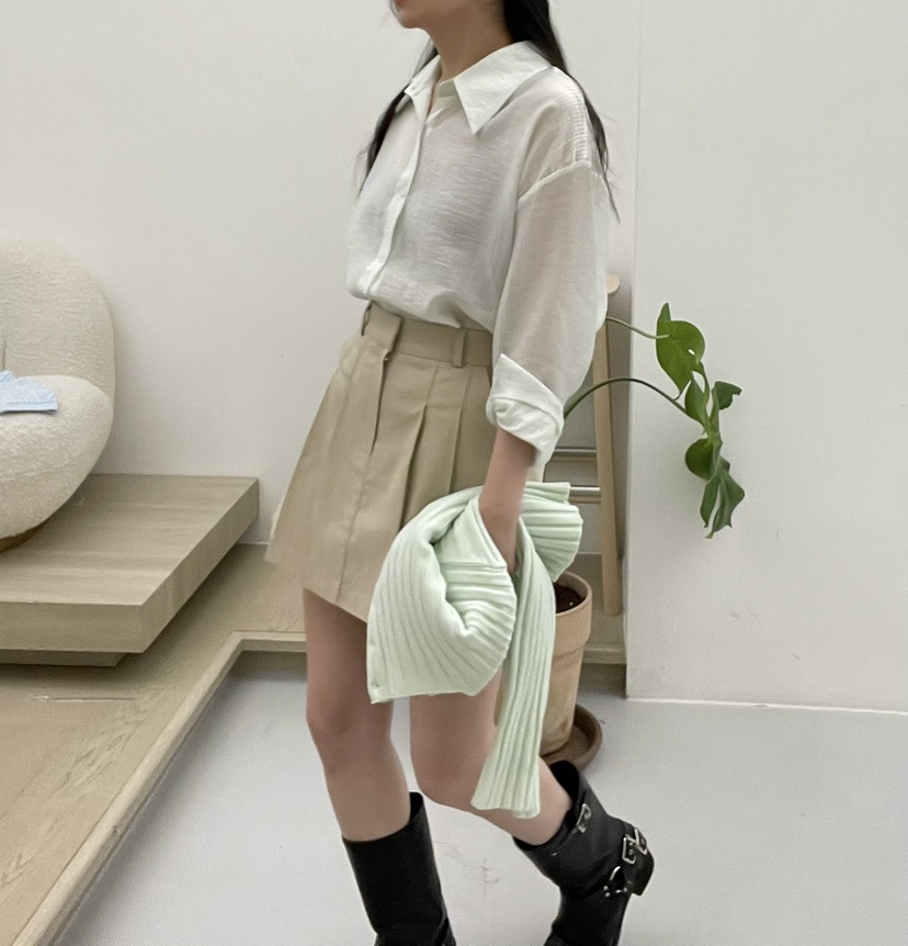 ALLVIBE韓國直郵女士新品職業休閑25春夏人氣熱賣襯衫蕾絲衫ALLVIBE襯衫/蕾絲衫