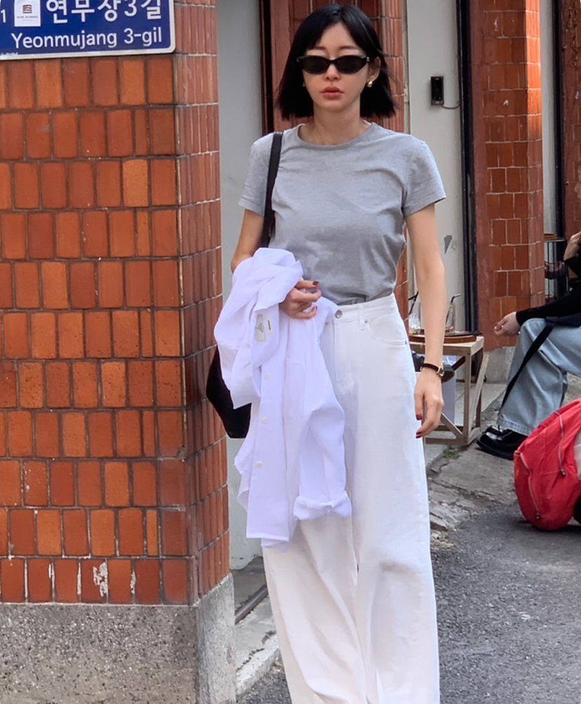 A Flan東大門實拍女裝新品時尚推薦25春夏人氣真品熱賣牛仔褲AFN/A Flan牛仔褲