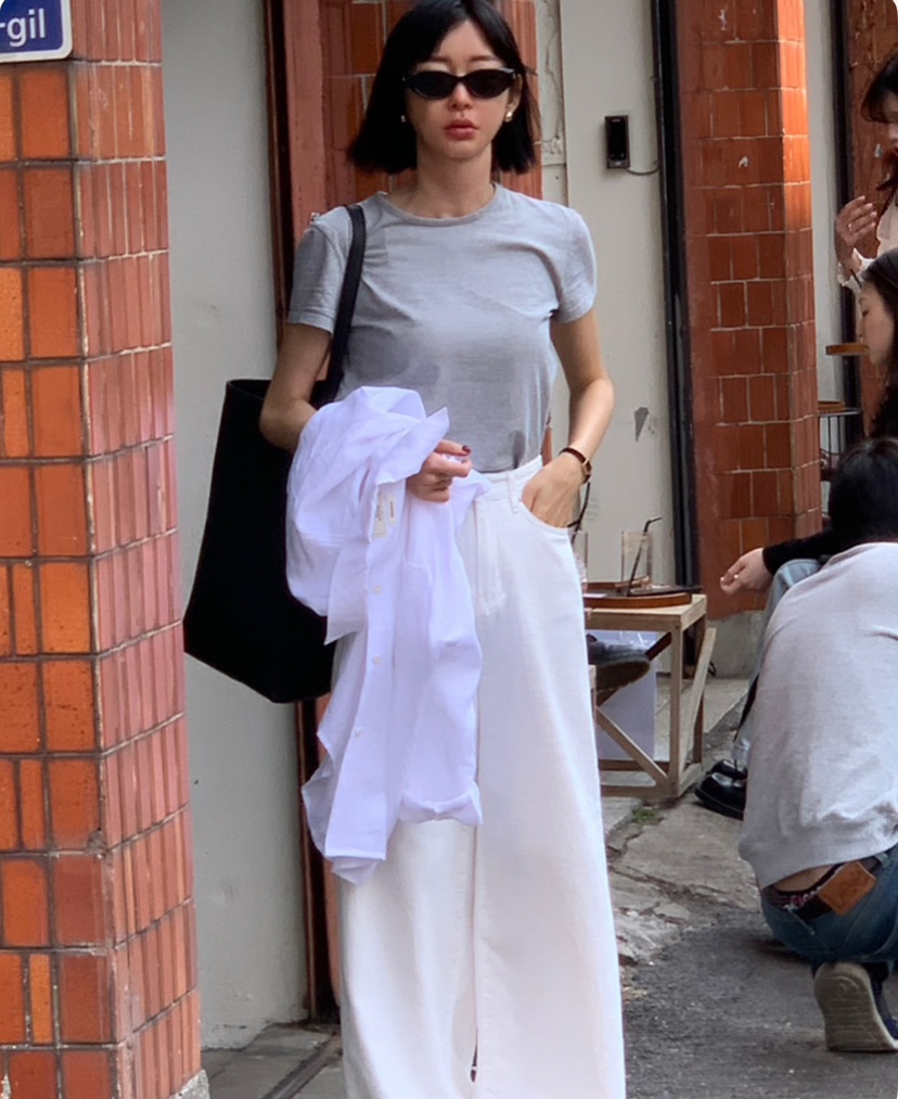 A Flan東大門實拍女裝新品時尚推薦25春夏人氣真品熱賣牛仔褲AFN/A Flan牛仔褲