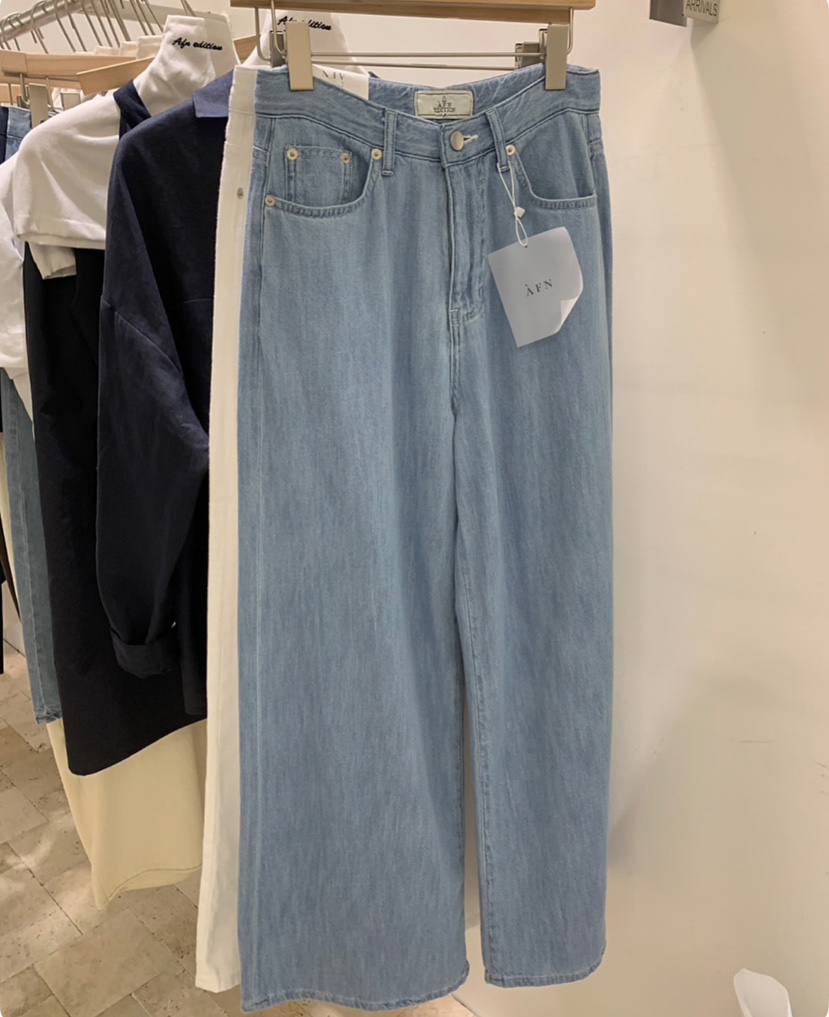 A Flan東大門實拍女裝新品時尚推薦25春夏人氣真品熱賣牛仔褲AFN/A Flan牛仔褲圖色2