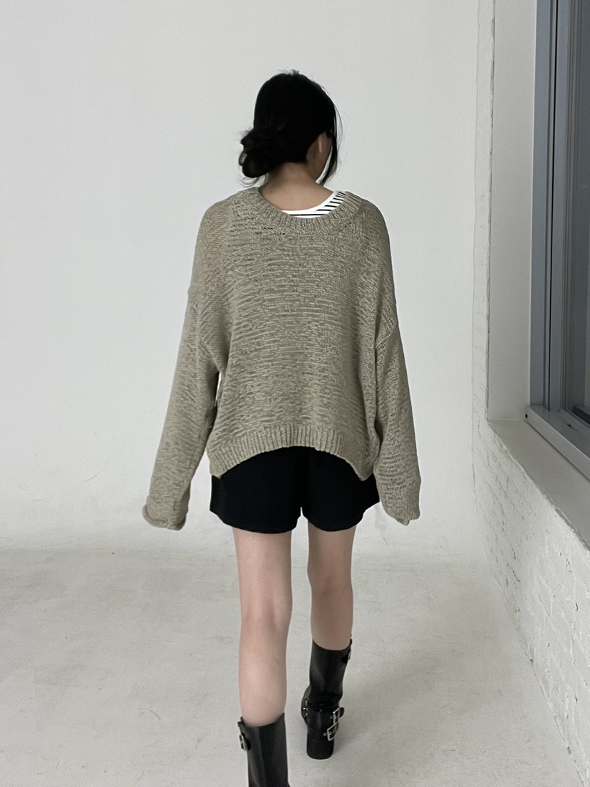 ALLVIBE東大門代購女裝新品休閑職業真品25春夏長袖T恤雙面ALLVIBE長袖T恤