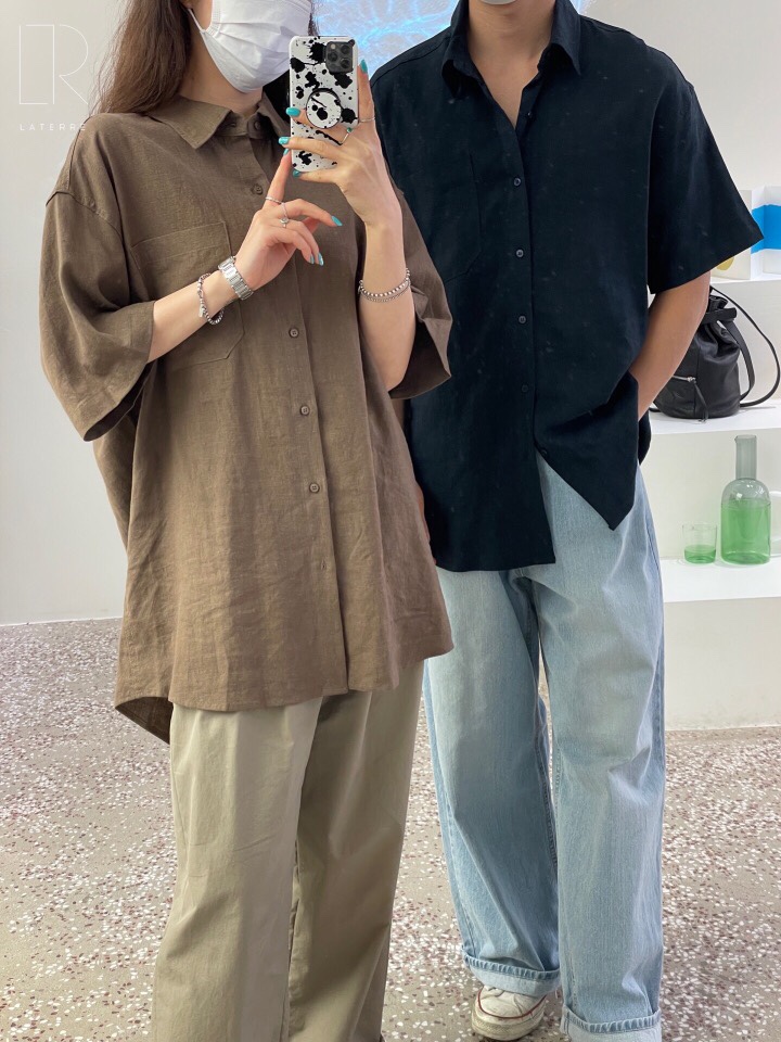 LA_TERRE東大門直郵女裝新品25春夏時尚推薦休閑襯衫蕾絲衫LA_TERRE襯衫/蕾絲衫