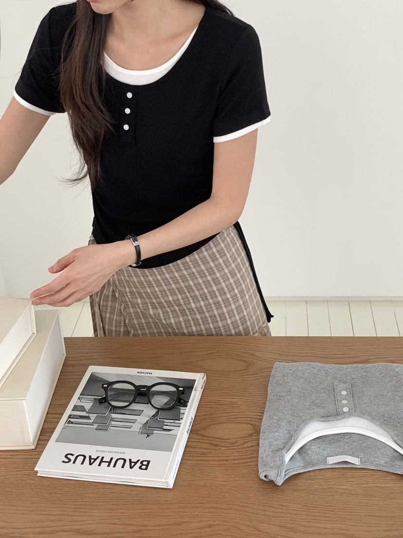 RE:OPENING韓國代購女裝新品職業25春夏真品休閑推薦熱賣T恤RE:OPENINGT恤
