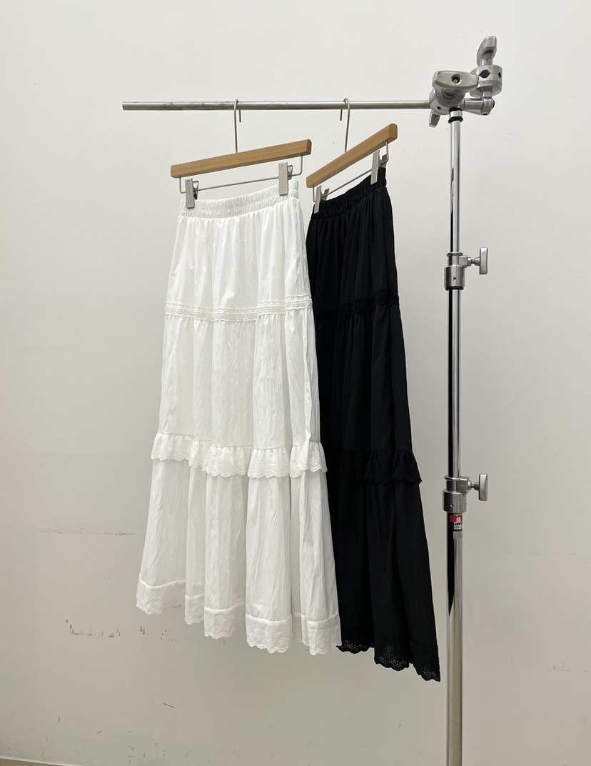 ALLVIBE東大門直郵女士新品25春夏真品人氣休閑時尚長裙蕾絲ALLVIBE長裙