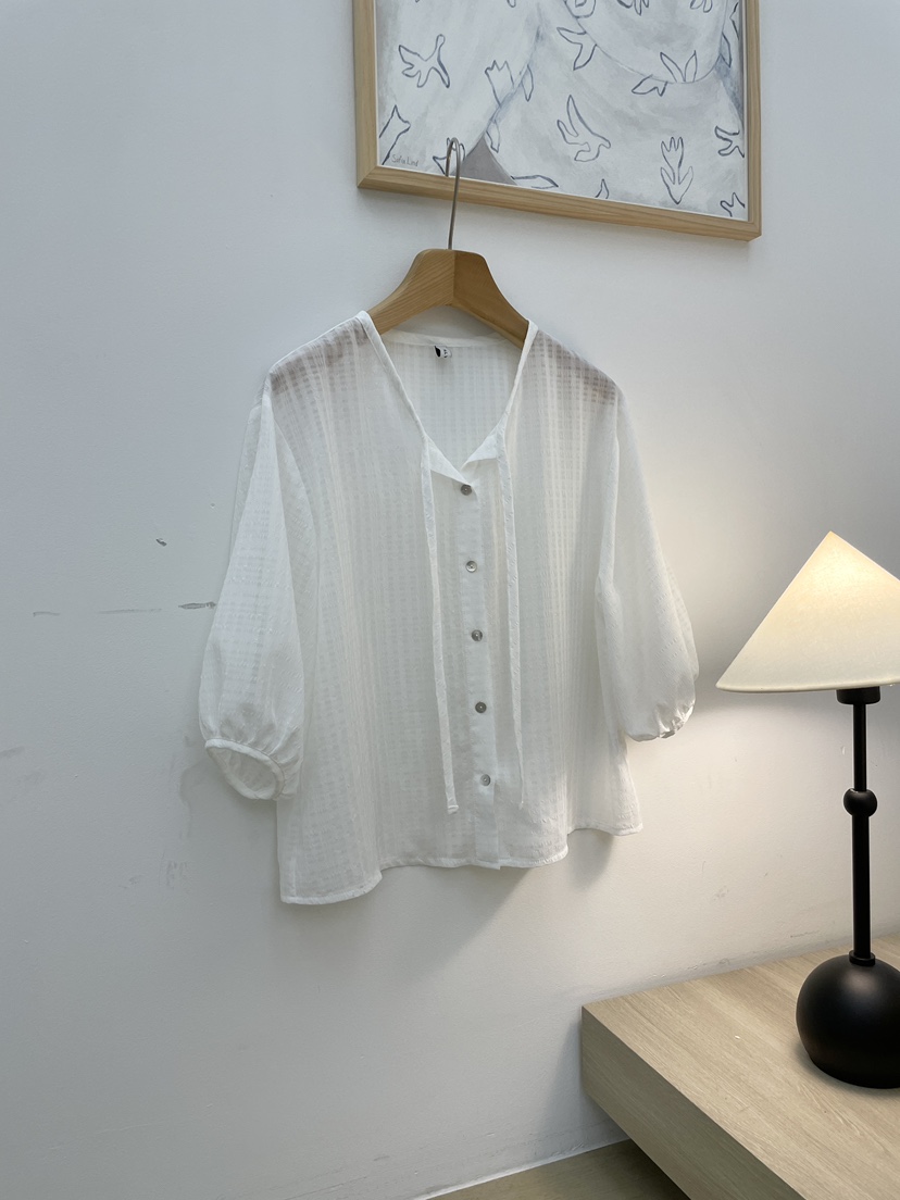 ALLVIBE韓國直郵女士新品25春夏休閑熱賣推薦人氣襯衫蕾絲衫ALLVIBE襯衫/蕾絲衫