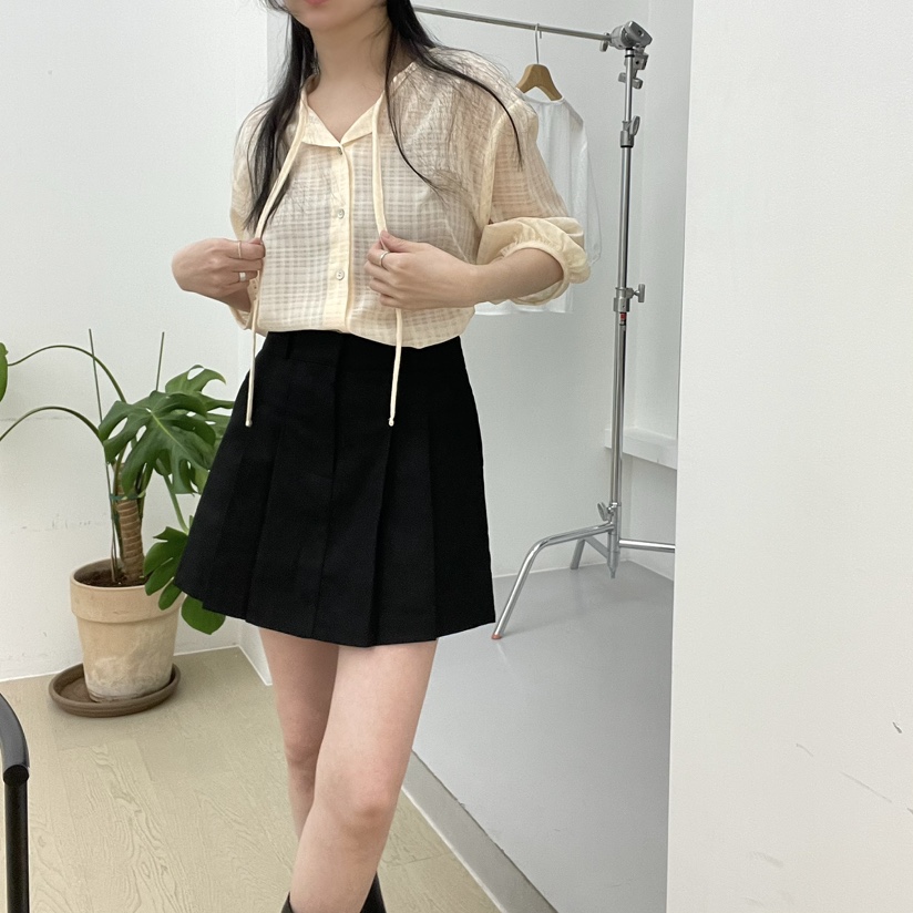 ALLVIBE韓國直郵女士新品25春夏休閑熱賣推薦人氣襯衫蕾絲衫ALLVIBE襯衫/蕾絲衫