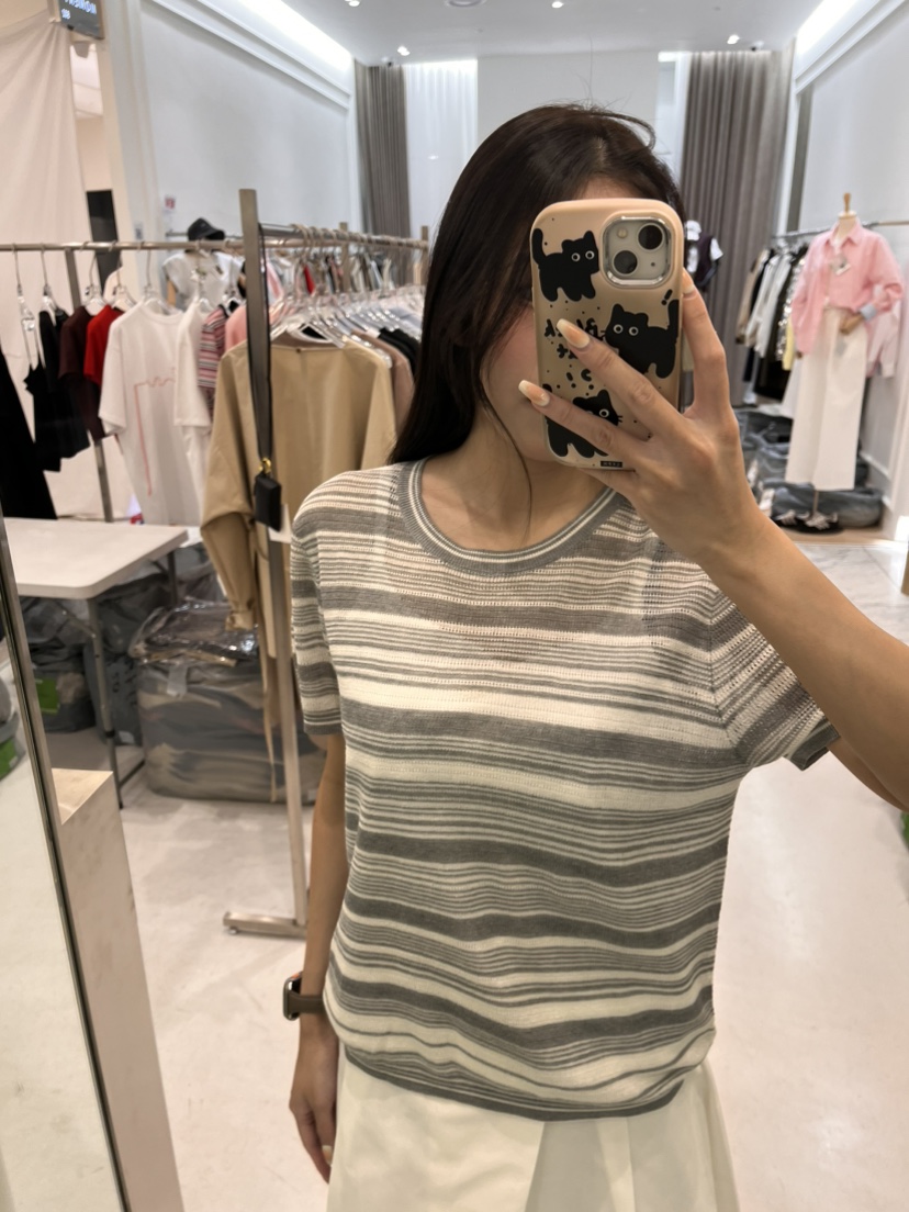 POUCH韓國代購女士新品推薦真品職業時尚25春夏休閑人氣針織衫POUCH針織衫