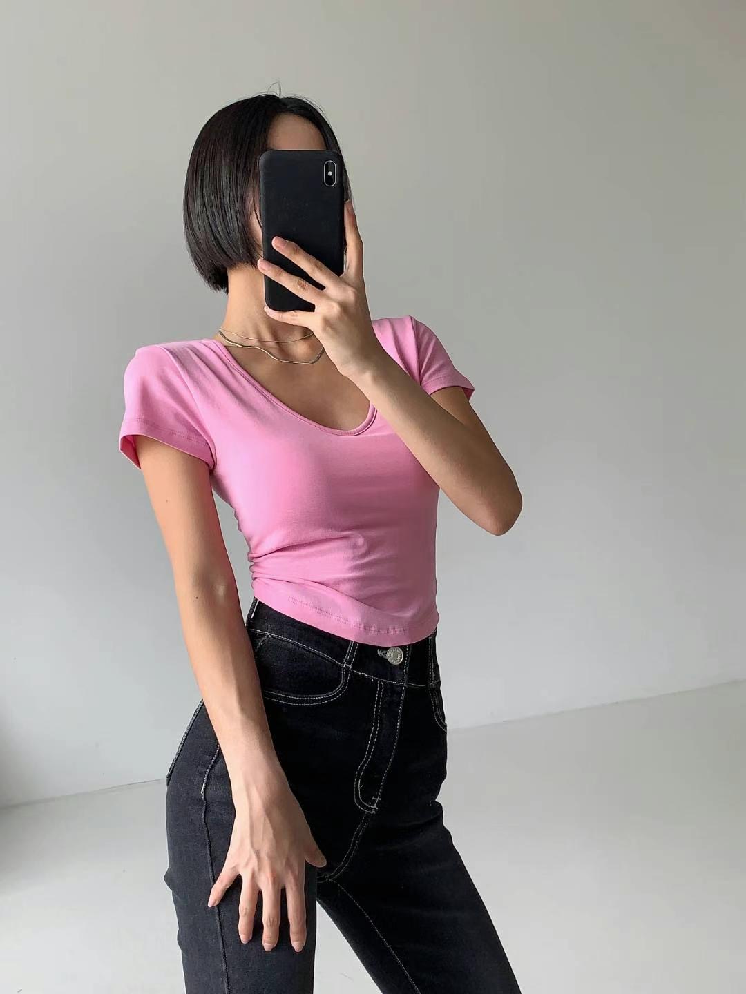 HIGHCOLOR韓國代購女士新品推薦時尚休閑真品25春夏熱賣T恤HIGHCOLORT恤