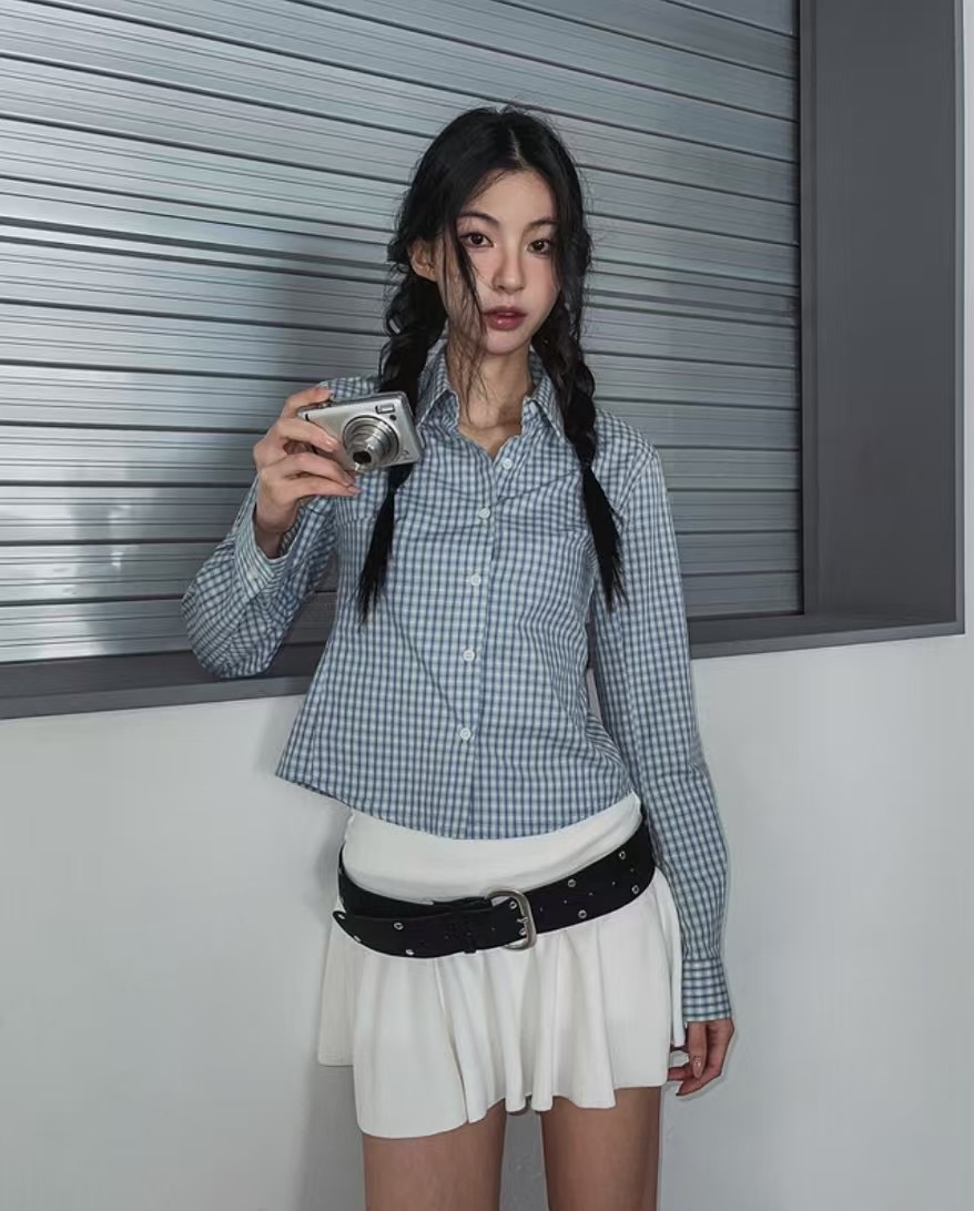 RAWROW東大門直郵女裝新款推薦熱賣25春夏人氣襯衫蕾絲衫修身RAWROW襯衫/蕾絲衫