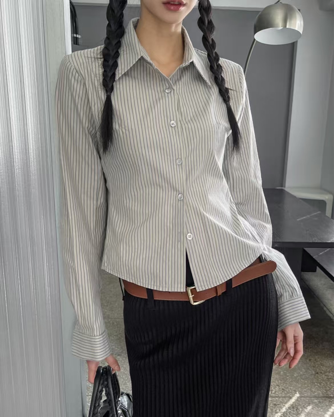 RAWROW東大門直郵女裝新款推薦熱賣25春夏人氣襯衫蕾絲衫修身RAWROW襯衫/蕾絲衫圖色2