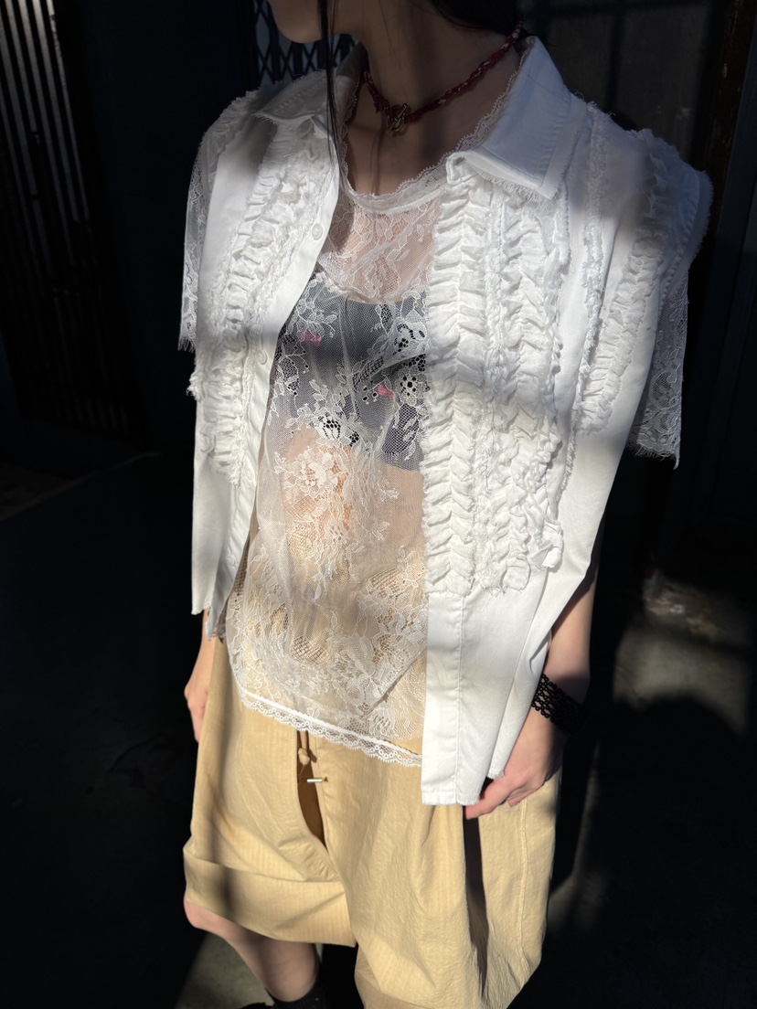 FRANC—L東大門代購女裝新品職業人氣推薦真品25春夏襯衫蕾絲衫FRANC襯衫/蕾絲衫