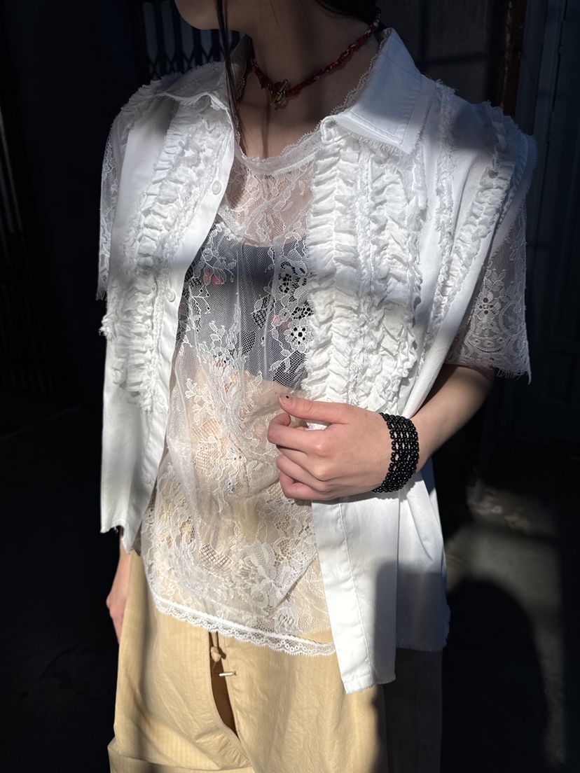 FRANC—L東大門代購女裝新品職業人氣推薦真品25春夏襯衫蕾絲衫FRANC襯衫/蕾絲衫