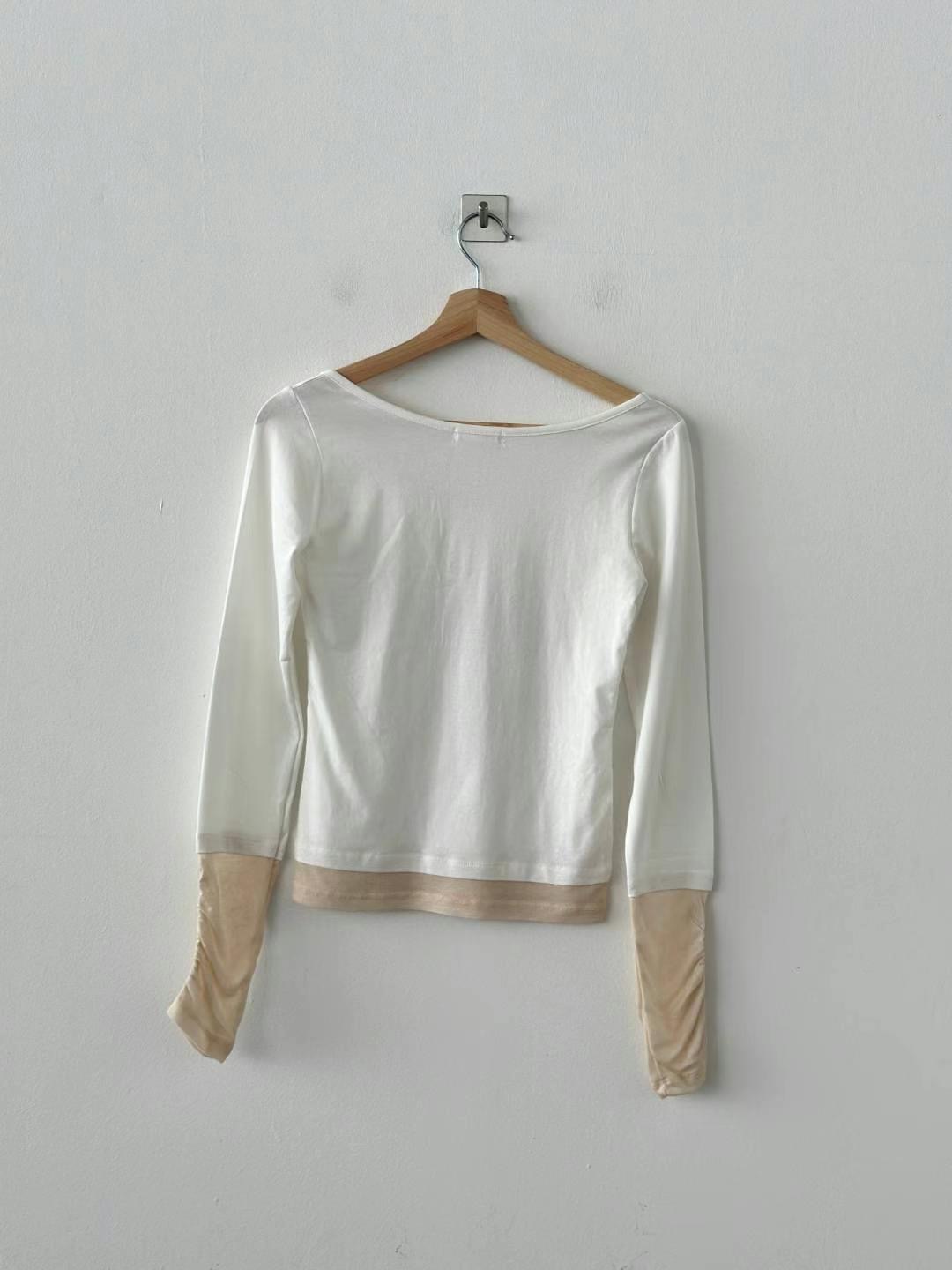DOTNODI(無品牌標)東大門代購女士新品熱賣職業25春夏長袖T恤DOTNODI長袖T恤