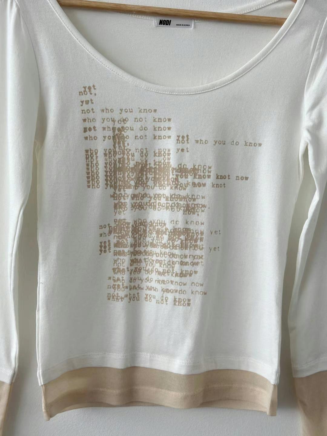 DOTNODI(無品牌標)東大門代購女士新品熱賣職業25春夏長袖T恤DOTNODI長袖T恤