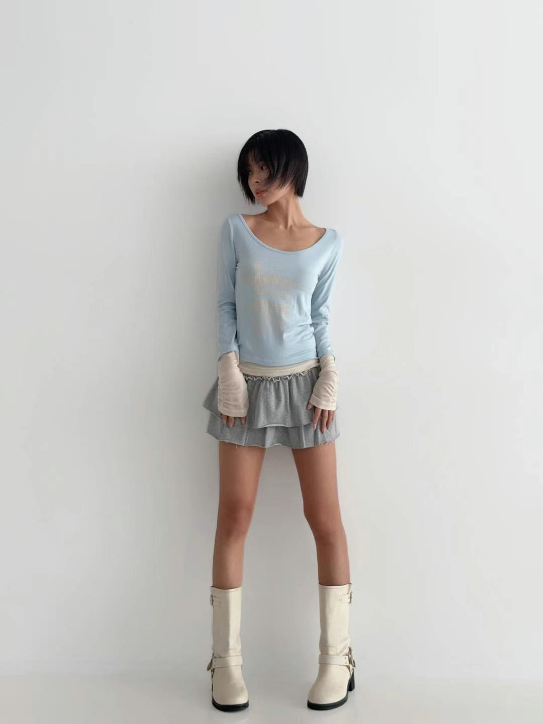 DOTNODI(無品牌標)東大門代購女士新品熱賣職業25春夏長袖T恤DOTNODI長袖T恤