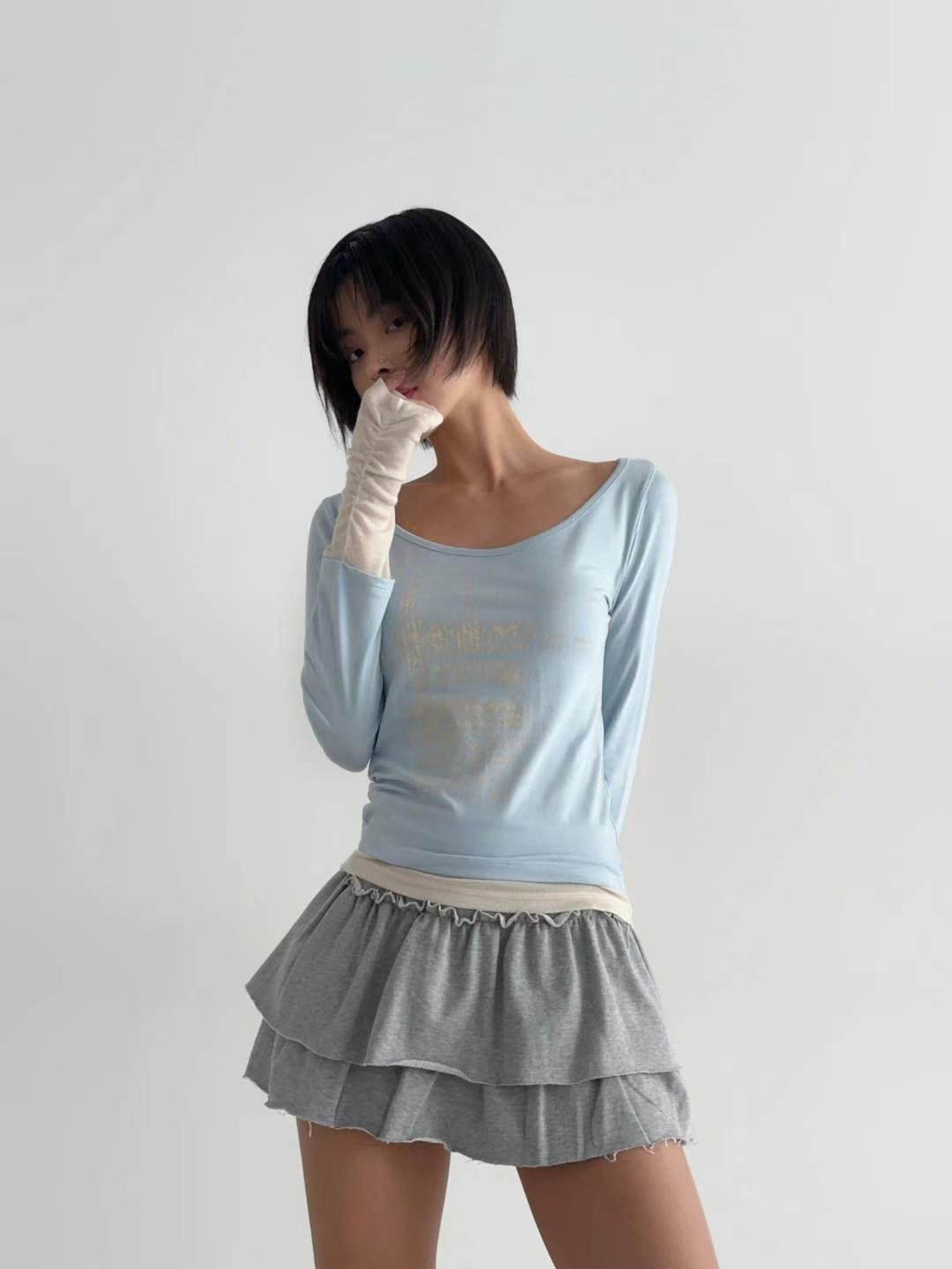 DOTNODI(無品牌標)東大門代購女士新品熱賣職業25春夏長袖T恤DOTNODI長袖T恤