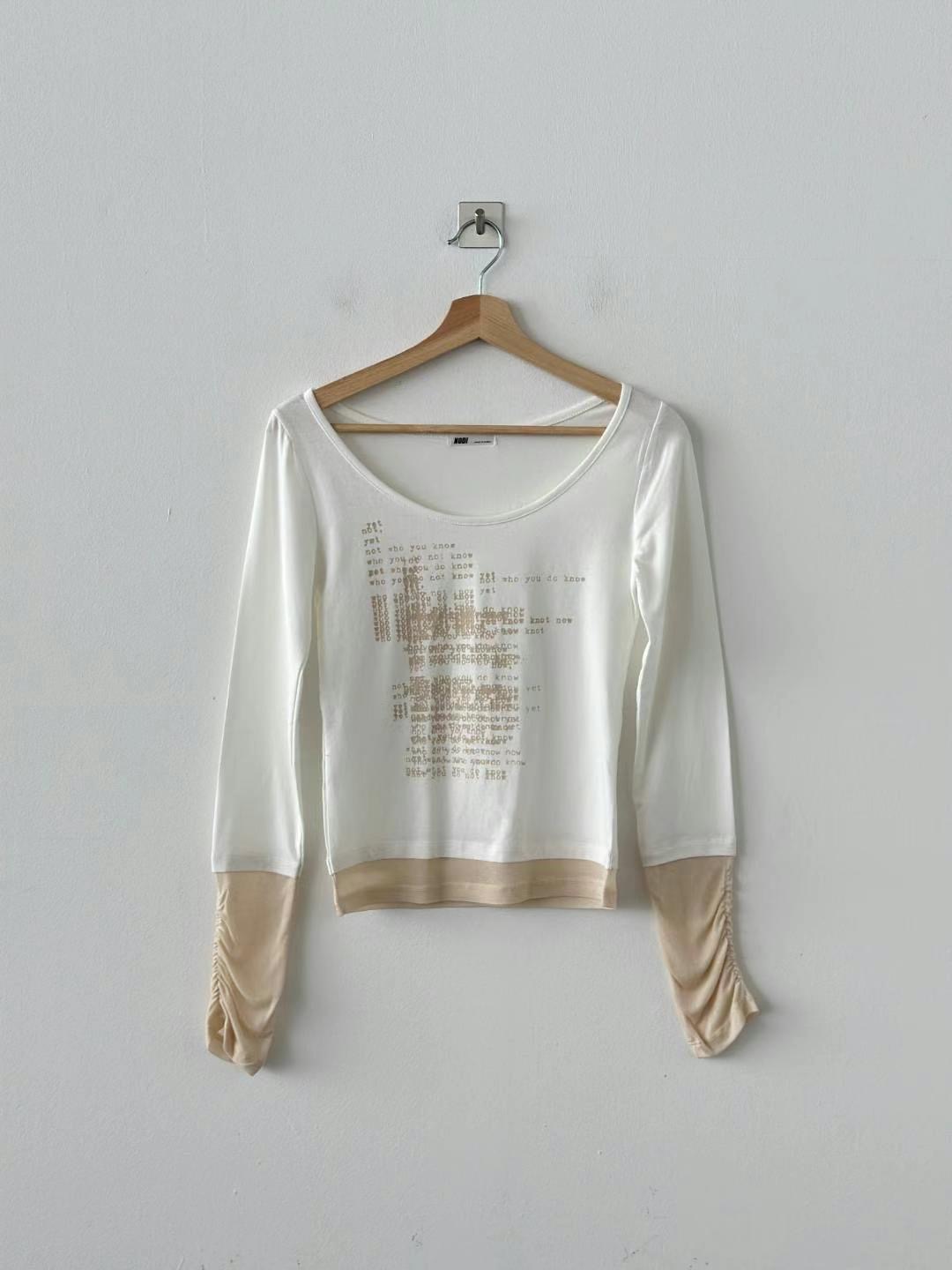 DOTNODI(無品牌標)東大門代購女士新品熱賣職業25春夏長袖T恤DOTNODI長袖T恤