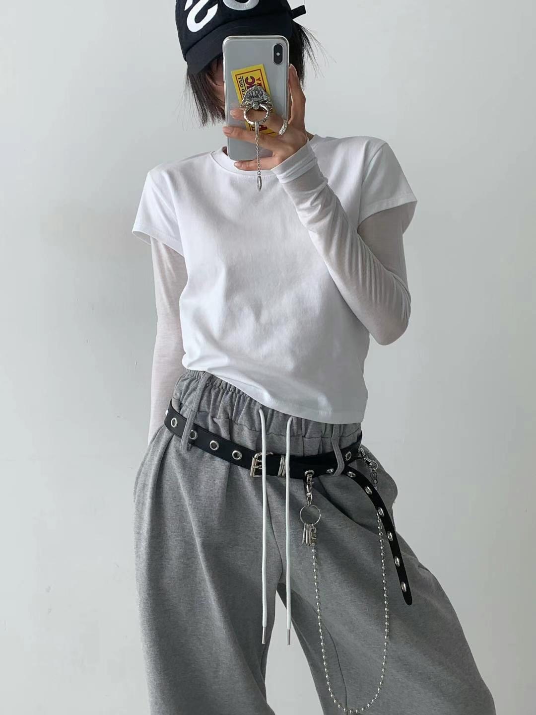 DOTNODI(無品牌標)東大門實拍女裝新品真品25春夏長袖T恤DOTNODI長袖T恤