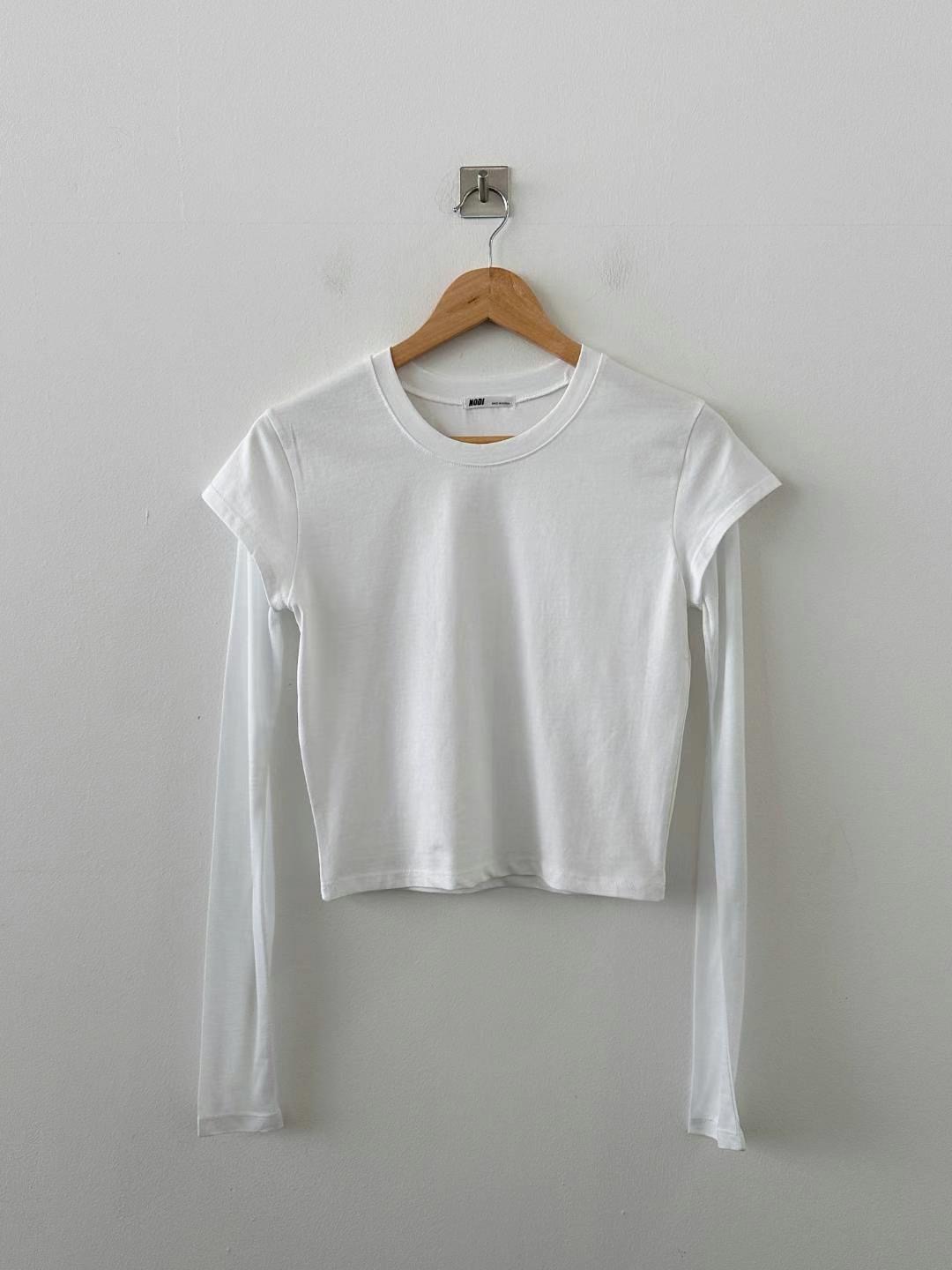 DOTNODI(無品牌標)東大門實拍女裝新品真品25春夏長袖T恤DOTNODI長袖T恤