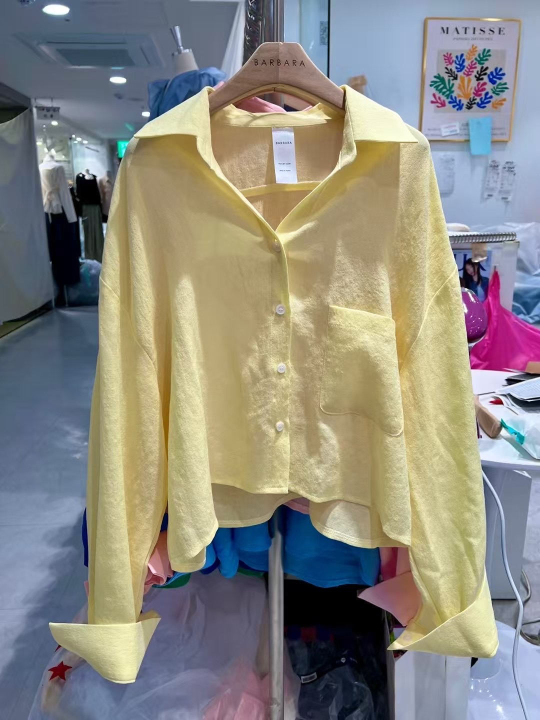 THE BARBARA韓國直郵女士新品真品休閑熱賣襯衫蕾絲衫短款THE BARBARA襯衫/蕾絲衫圖色2