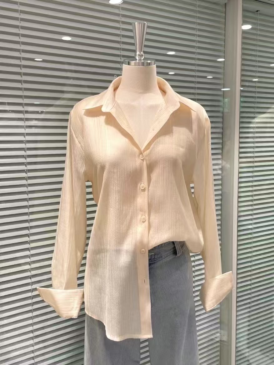 THE BARBARA東大門代購女士新款25春夏真品職業襯衫蕾絲衫THE BARBARA襯衫/蕾絲衫圖色2