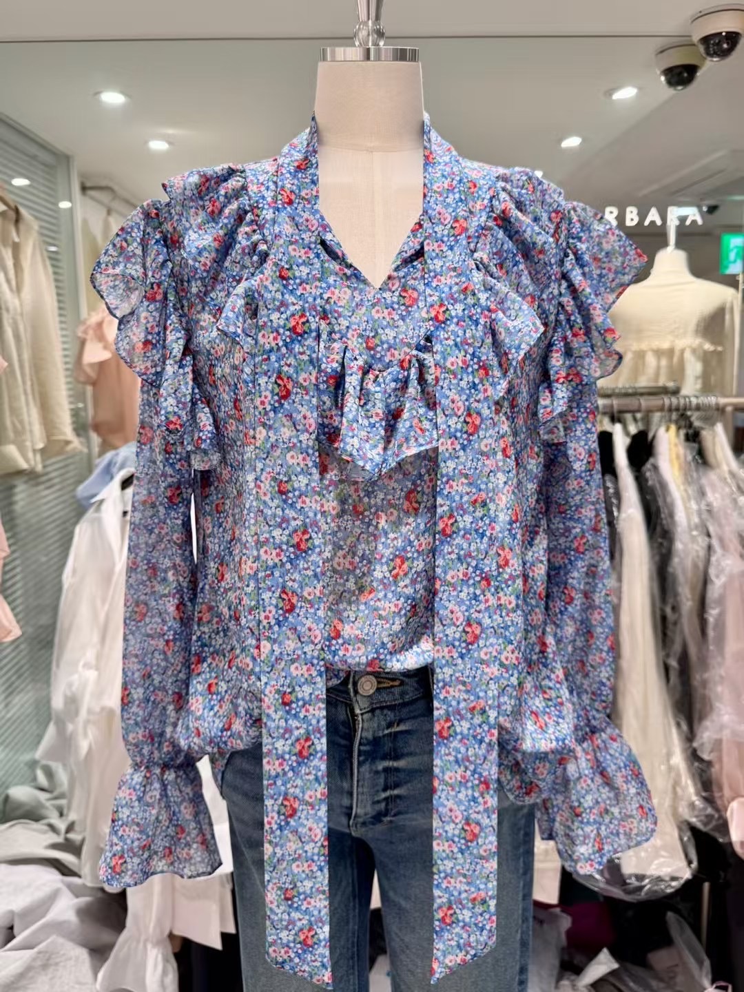 THE BARBARA韓國直郵女士新品推薦25春夏人氣熱賣襯衫蕾絲衫THE BARBARA襯衫/蕾絲衫圖色1