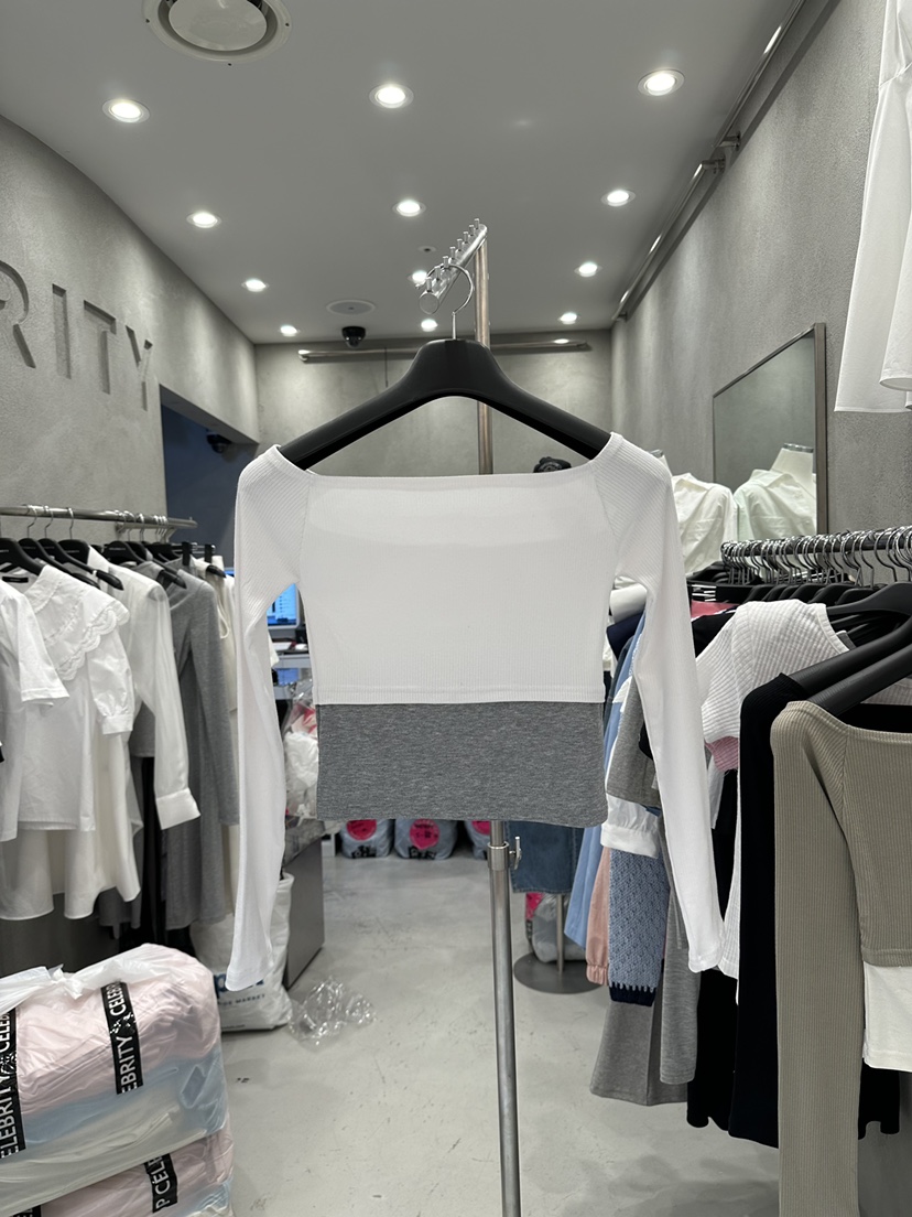 CELEBRITY-A韓國直郵女裝新品25春夏時尚人氣休閑真品長袖T恤CELEBRITY-A長袖T恤