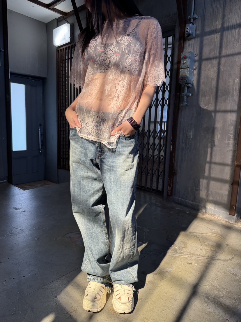 FRANC—L韓國代購女裝新品熱賣推薦職業時尚襯衫蕾絲衫蕾絲FRANC襯衫/蕾絲衫
