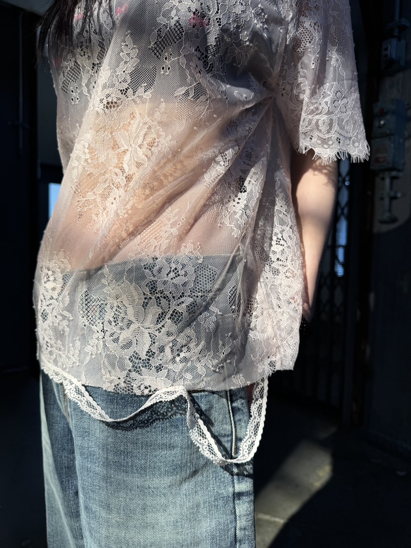FRANC—L韓國代購女裝新品熱賣推薦職業時尚襯衫蕾絲衫蕾絲FRANC襯衫/蕾絲衫