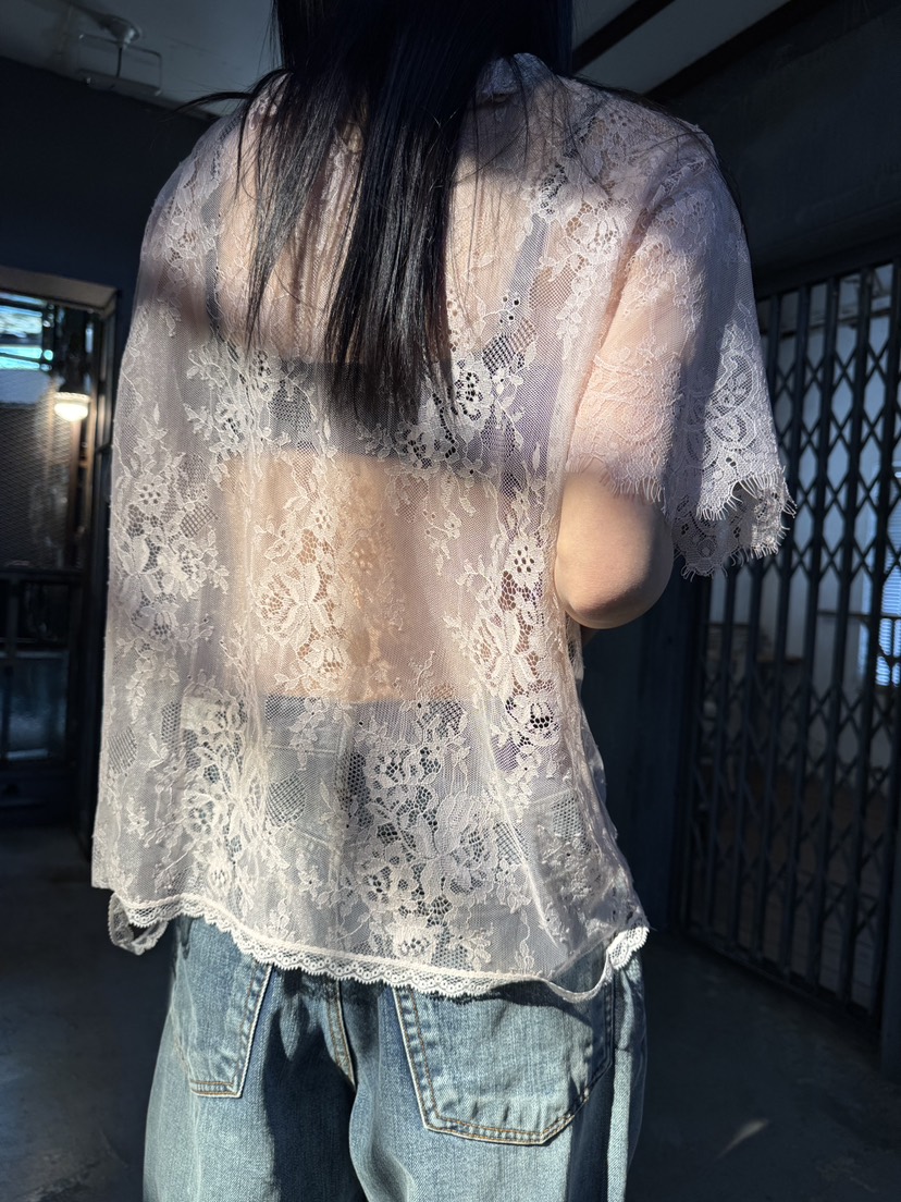 FRANC—L韓國代購女裝新品熱賣推薦職業時尚襯衫蕾絲衫蕾絲FRANC襯衫/蕾絲衫