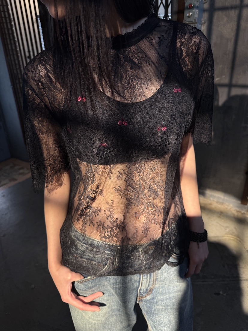 FRANC—L韓國代購女裝新品熱賣推薦職業時尚襯衫蕾絲衫蕾絲FRANC襯衫/蕾絲衫