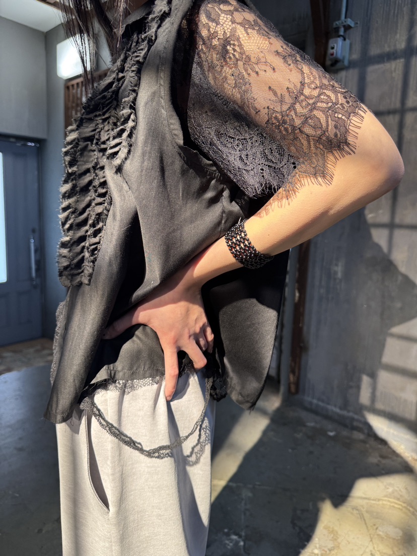 FRANC—L韓國代購女裝新品熱賣推薦職業時尚襯衫蕾絲衫蕾絲FRANC襯衫/蕾絲衫