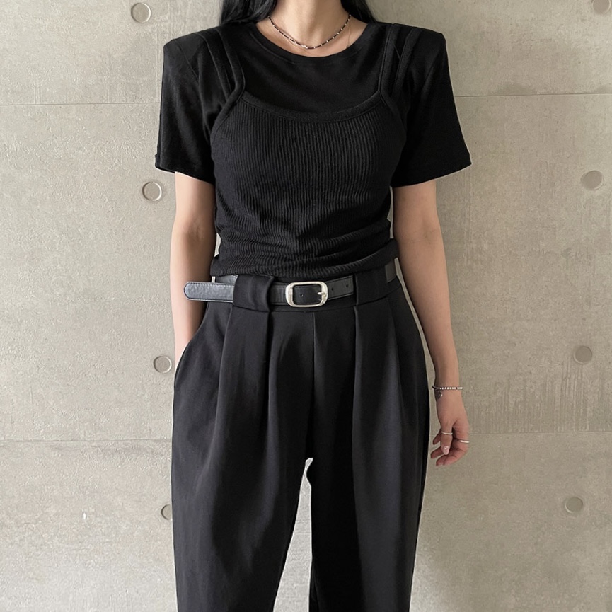 CELEBRITY-A東大門實拍女裝新款人氣真品職業休閑25春夏T恤CELEBRITY-AT恤