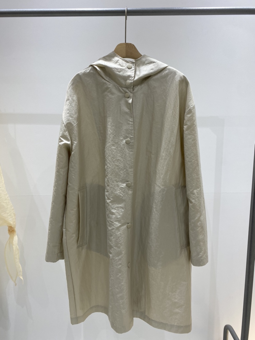 NOPROBLEM東大門代購女裝新款真品熱賣人氣25春夏長款風衣兜帽NOPROBLEM長款風衣