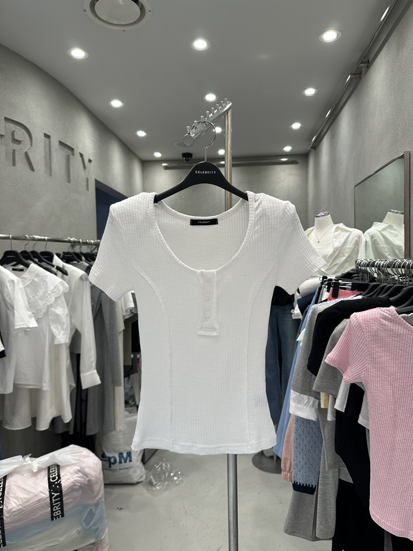 CELEBRITY-A東大門代購女裝新款25春夏熱賣時尚休閑職業T恤CELEBRITY-AT恤圖色2