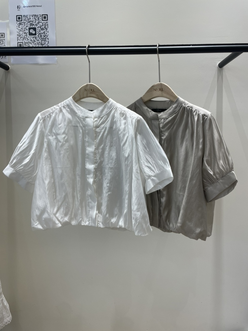 NEOUL東大門實拍女士新品25春夏時尚人氣熱賣休閑襯衫蕾絲衫NEOUL/ahin雙領標簽襯衫/蕾絲衫