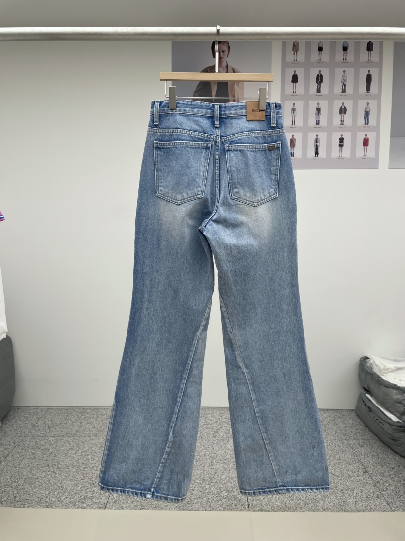 MADE-P韓國直郵女裝新品25春夏職業熱賣推薦時尚休閑牛仔褲MADE-P牛仔褲