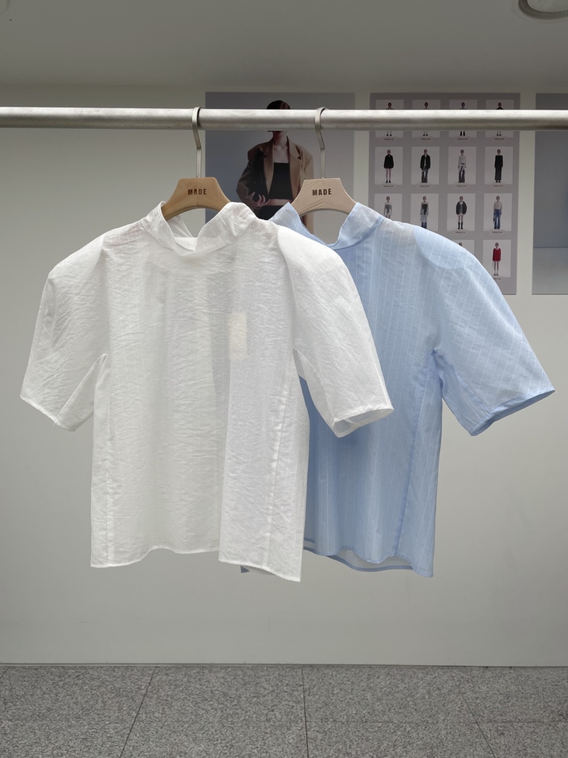 MADE-P韓國代購女士新品休閑推薦時尚25春夏職業襯衫蕾絲衫MADE-P襯衫/蕾絲衫