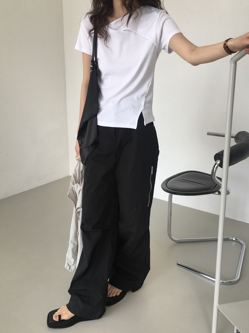 MONDAYMORING韓國代購女裝新款25春夏休閑熱賣時尚人氣休閑褲MONDAYMORING休閑褲