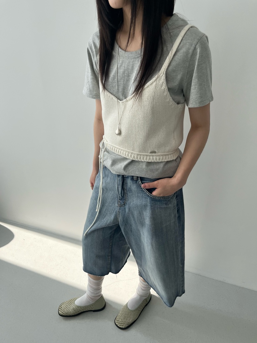 NEAR LEAP-P直郵韓國代購㊣女裝新款25春夏針織衫兔子緊身NEAR LEAP針織衫