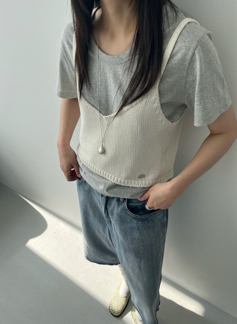 NEAR LEAP-P直郵韓國代購㊣女裝新款25春夏針織衫兔子緊身NEAR LEAP針織衫圖色3