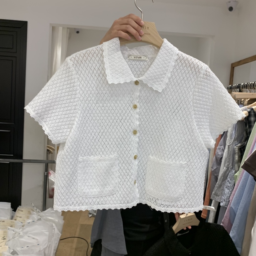 VENIR-a韓國直郵㊣女裝新品25春夏人氣熱賣推薦襯衫蕾絲衫VENIR-a襯衫/蕾絲衫