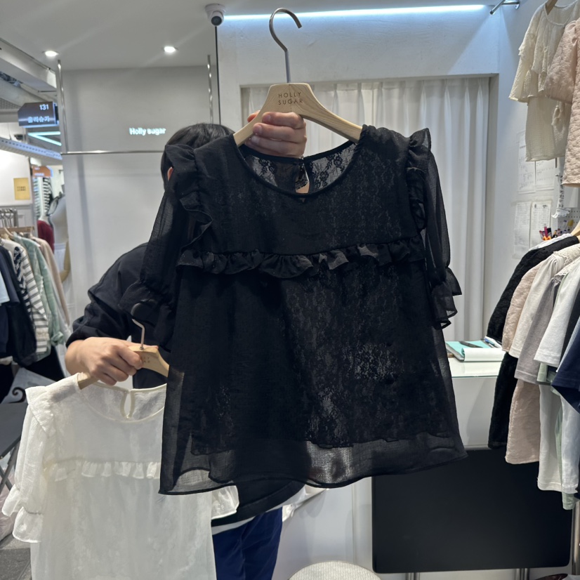 PIT A PAT韓國㊣直郵東大門代購女裝新款熱賣25春夏襯衫蕾絲衫PIT A PAT襯衫/蕾絲衫圖色2