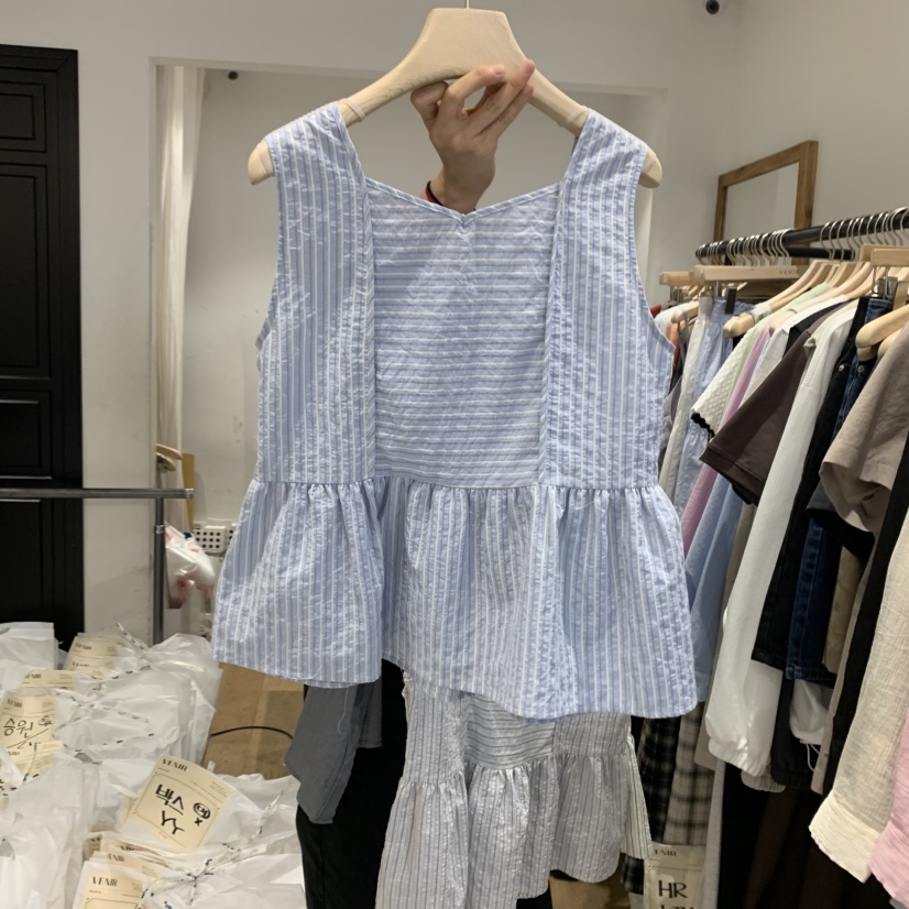 VENIR-a直郵韓國代購㊣女裝新款人氣休閑25春夏推薦吊帶背心VENIR-a吊帶/背心