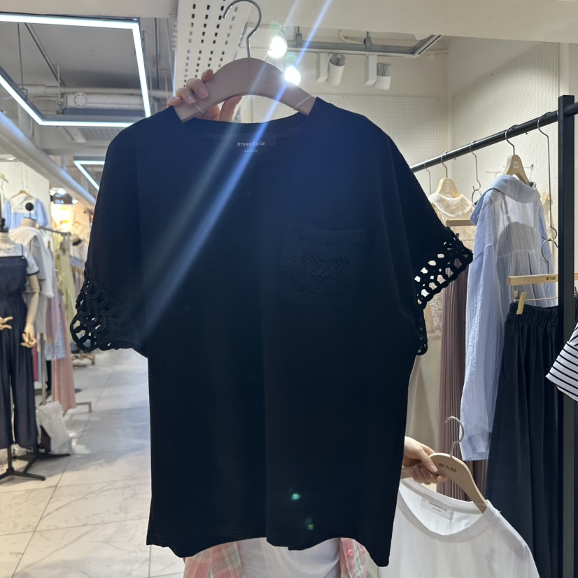 DREAM GIRIS韓國㊣直郵東大門代購女裝新品人氣時尚T恤口袋DREAM GIRIS/HOT PLACET恤圖色2