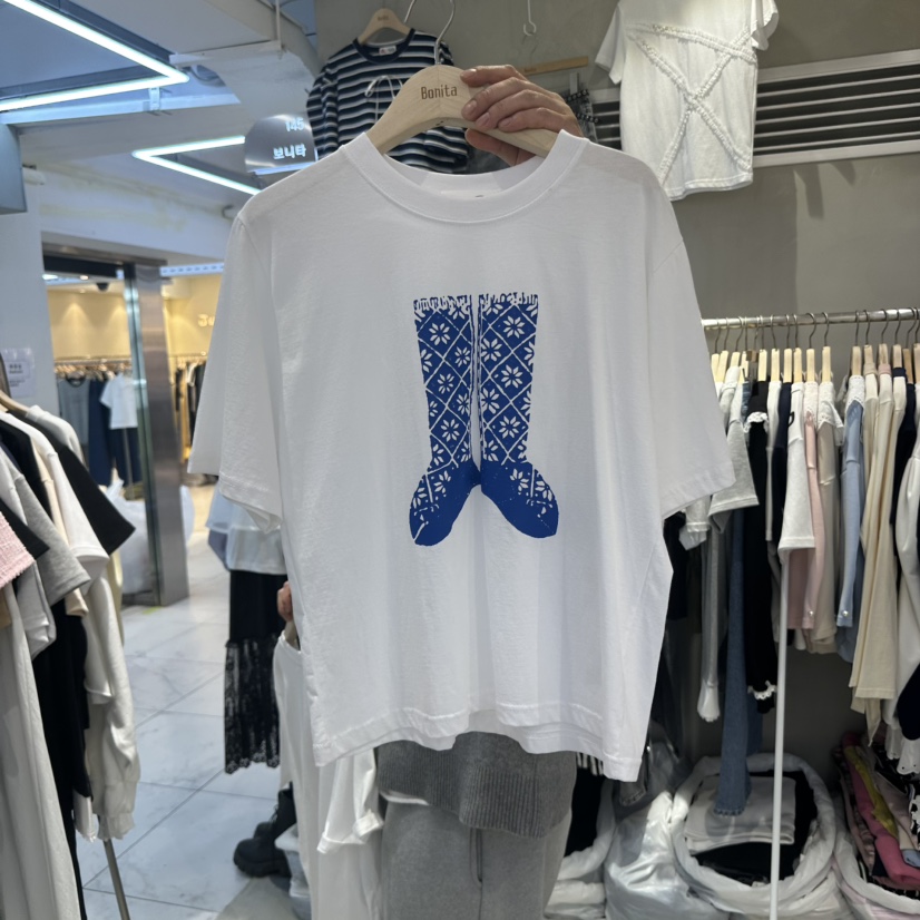 BONITA-Q韓國㊣直郵東大門代購女裝新款熱賣人氣休閑25春夏T恤BONITA-QT恤圖色2