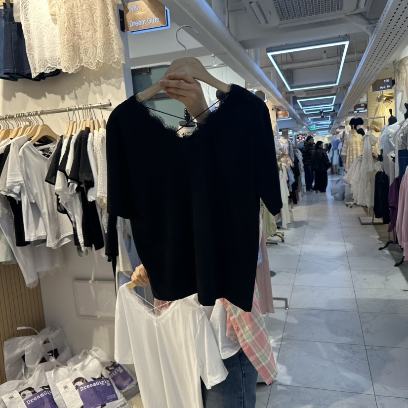 DREAM GIRIS直郵韓國代購㊣女裝新品25春夏人氣推薦熱賣T恤DREAM GIRIS/HOT PLACET恤圖色2