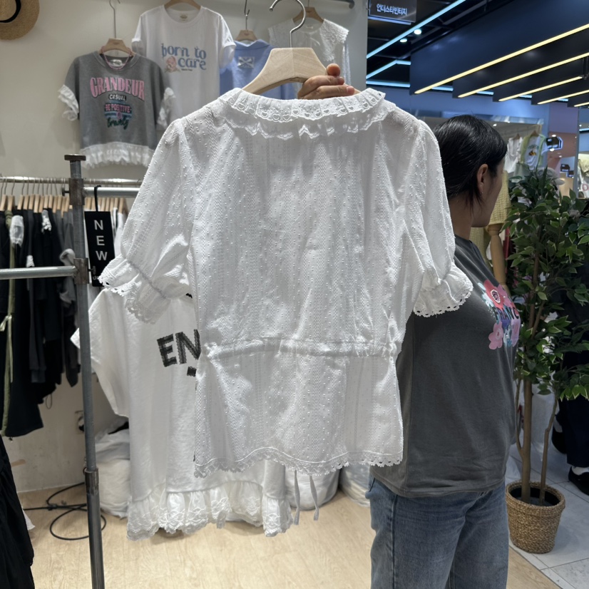 UNDERSTAR_VINTAGE韓國㊣直郵東大門代購女裝新款休閑襯衫蕾絲衫UNDERSTAR_VINTAGE襯衫/蕾絲衫
