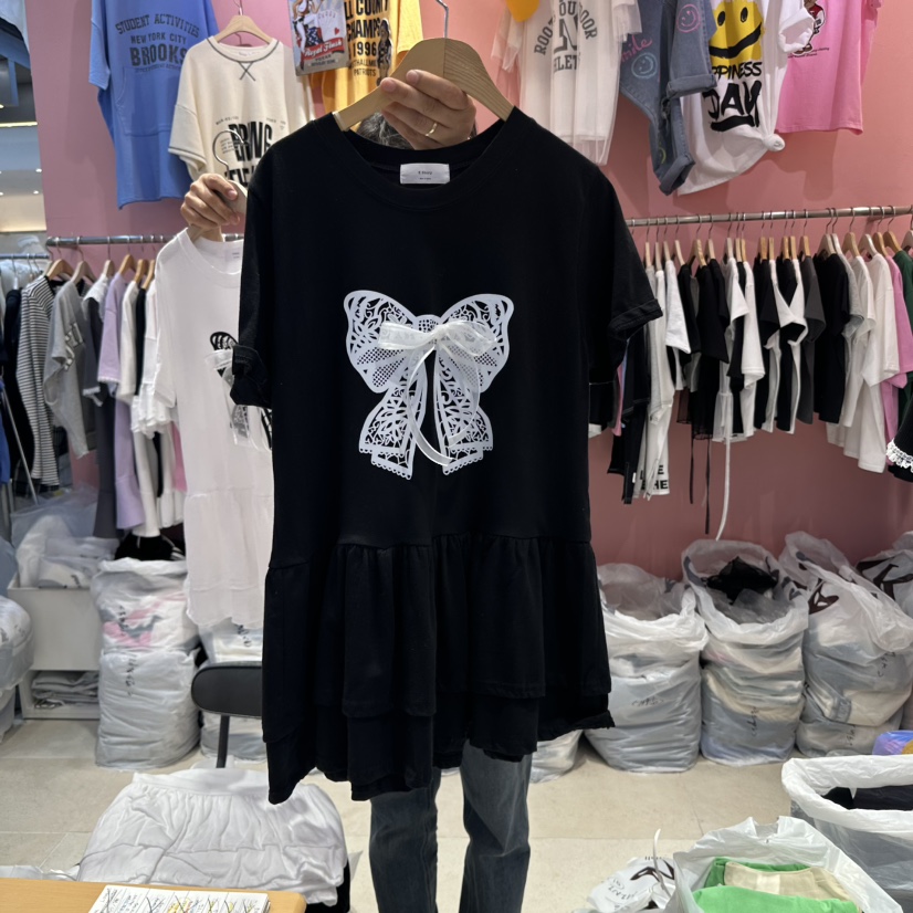 K STORY直郵韓國代購㊣女裝新品時尚人氣25春夏休閑推薦T恤K STORYT恤圖色2